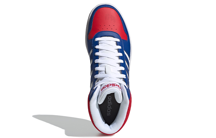 Мужские кроссовки adidas neo Hoops 2.0 Mid (белый / синий / красный) — фото 4