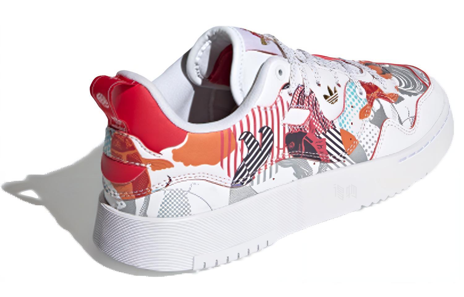 Женские кеды adidas originals Super Court XX (бело-красно-оранжевый) — фото 4