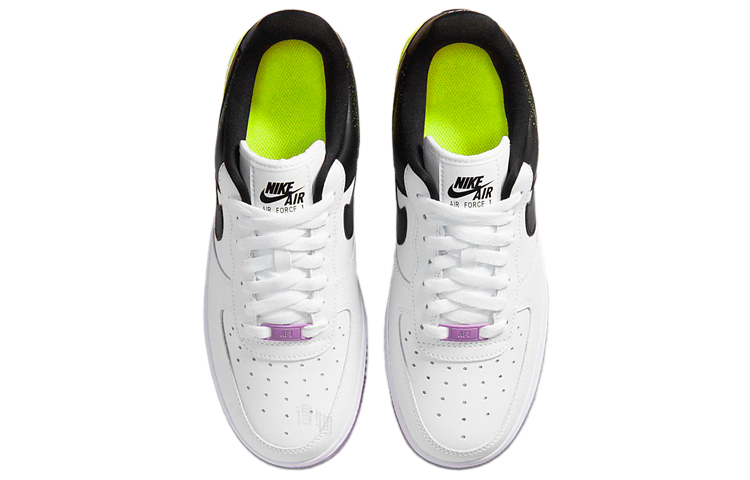Женские кеды Nike Air Force 1 "Splatter" (бело-зелено-фиолетовые) — фото 4