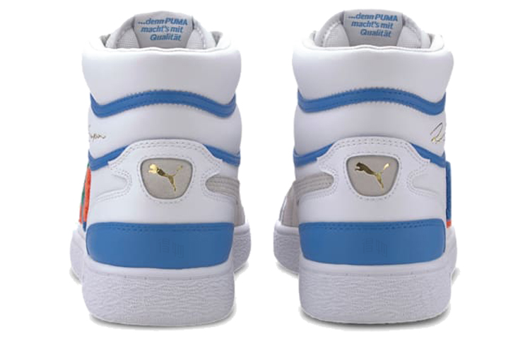 Кеды PUMA Ralph Sampson Mid (бело-синие) — Белый — фото 4
