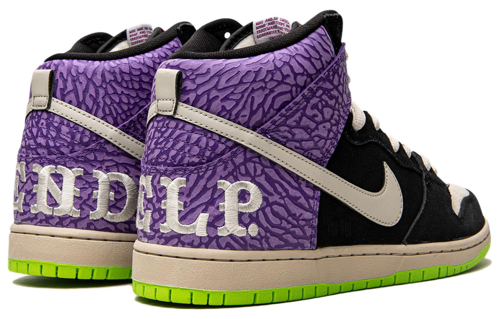 Мужские кроссовки Nike Dunk SB Send Help 2 (бело-черно-фиолетовые) — Белый / чёрный / фиолетовый — фото 4