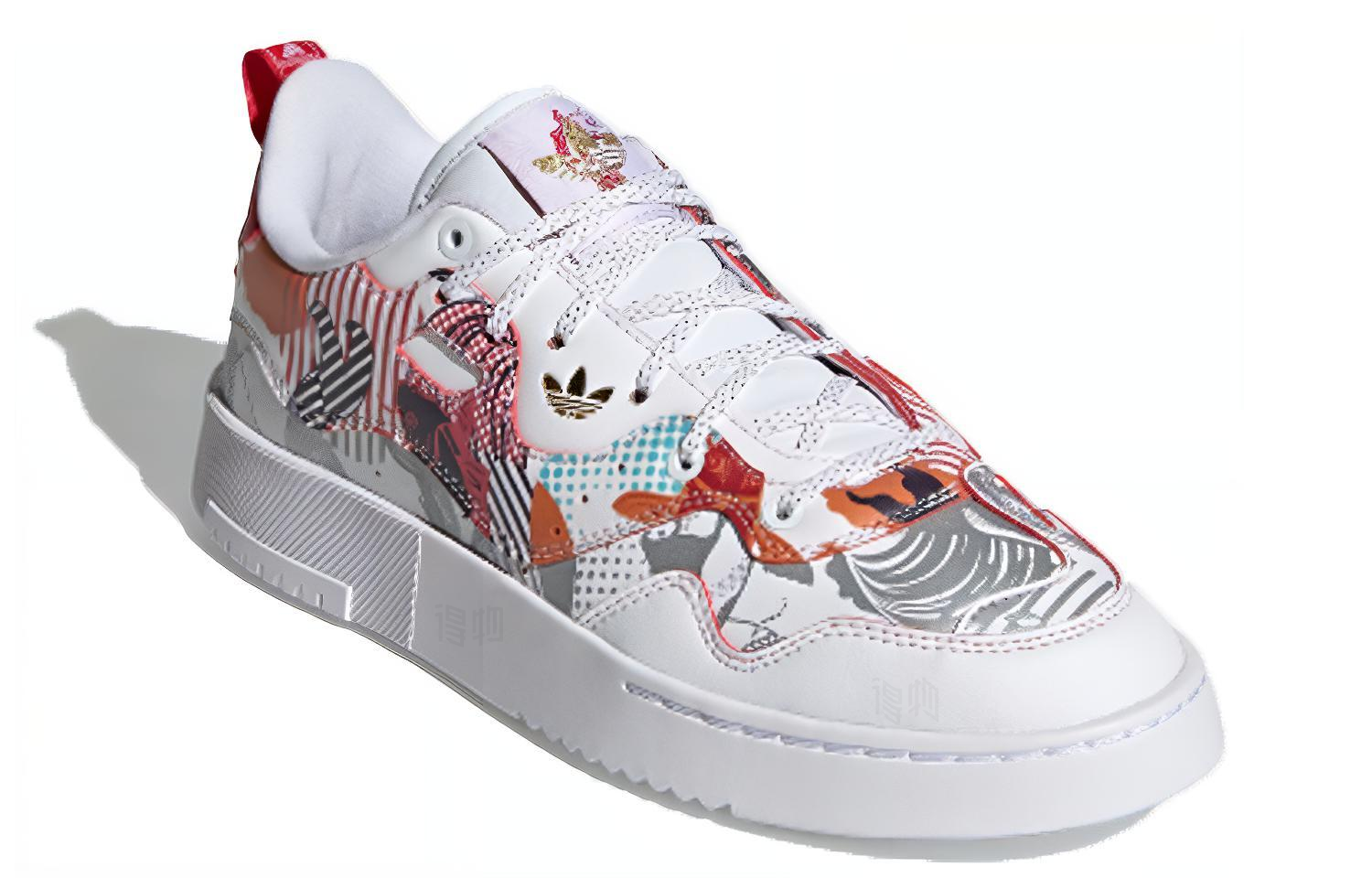 Женские кеды adidas originals Super Court XX (бело-красно-оранжевый) — фото 3