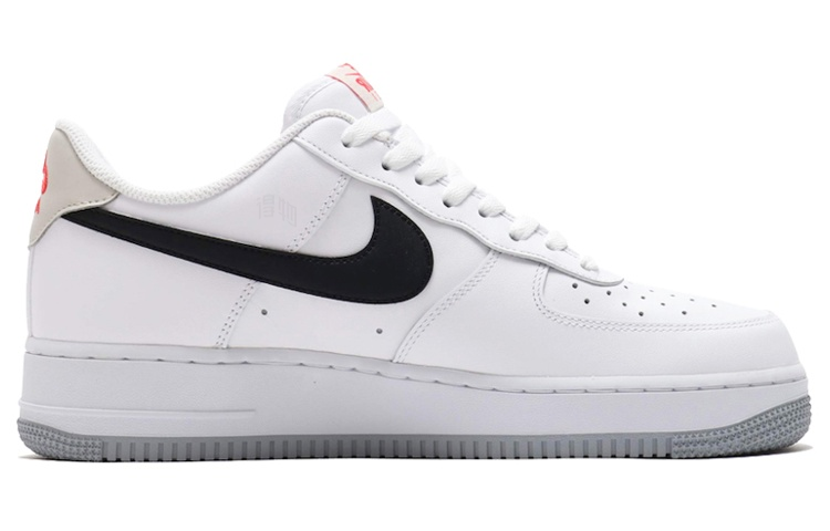 Мужские кроссовки Nike Air Force 1 '07 RS (черно-белые) — Чёрный / белый / красный — фото 2