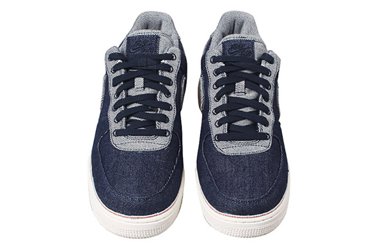 Кроссовки Nike Air Force 1 Premium Denim (сине-белые) — Синий / белый — фото 3