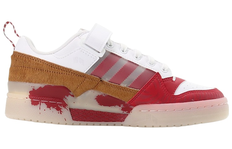 Кеды adidas originals FORUM Low "Killer Clown" (бело-красные) — фото 2