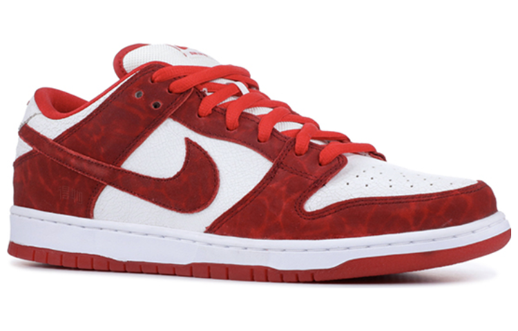 Кеды Nike Dunk SB Valentine's Day (бело-красные) — 大学红/大学红/白 — фото 2