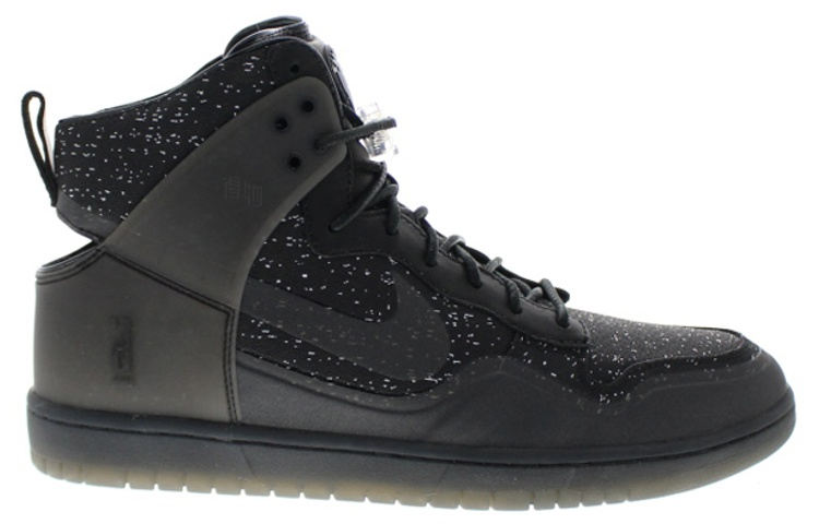 Кроссовки Nike Dunk Pigalle Black (черные) — Чёрный / чёрный — фото 2