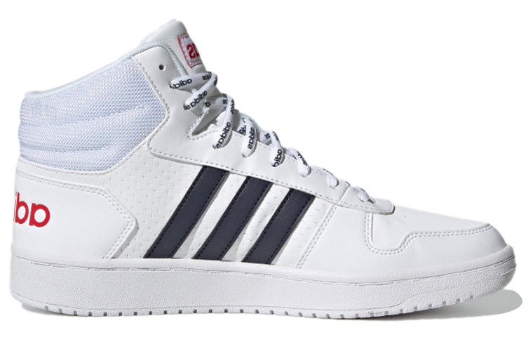 Мужские кроссовки adidas neo Hoops 2.0 (белый / синий / красный) — фото 2