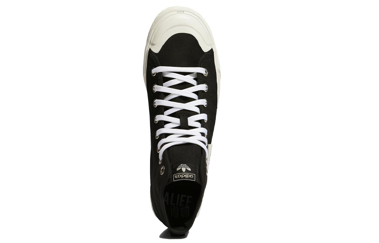 Кеды adidas originals NIZZA Hi (черно-белые) — фото 2
