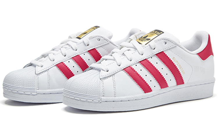 Кеды adidas originals SUPERSTAR (ярко-розовые) — 白/玫红 — фото 3