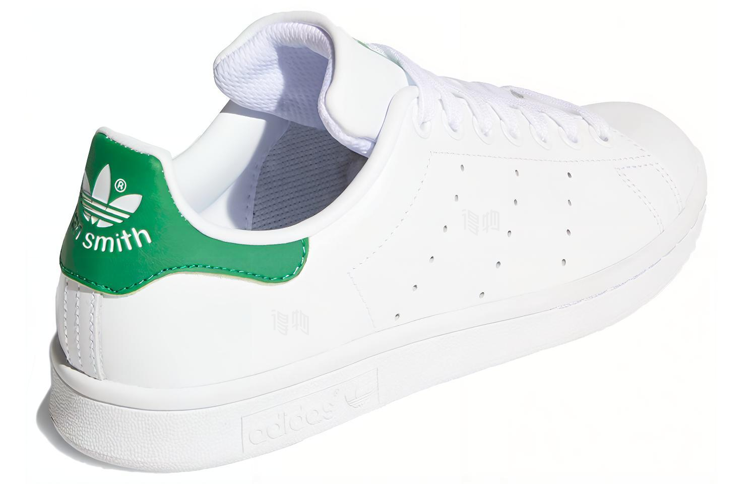 Женские кеды adidas originals STAN SMITH (белые / зеленые) — Белый / зелёный — фото 4