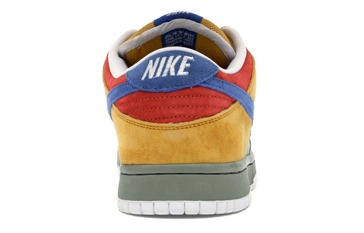 Мужские кеды Nike Dunk SB Low (разноцветные) — Зелёный / синий / жёлтый — фото 3