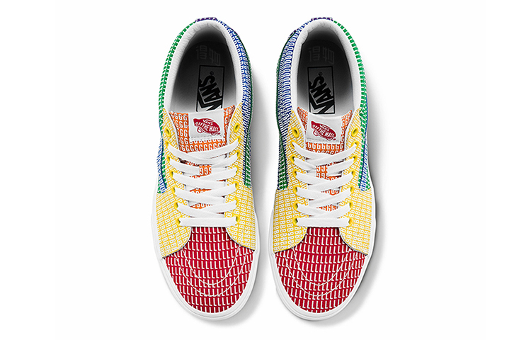 Кеды Vans SK8 (разноцветные) — Красный / зелёный / жёлтый — фото 3