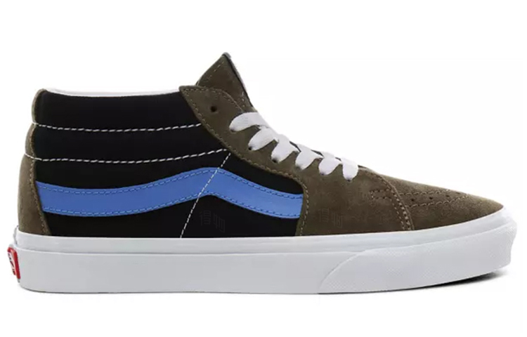 Кеды Vans SK8 (черно-зеленые) — Чёрный / зелёный — фото 2