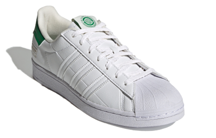 Кеды adidas SUPERSTAR (зелено-белые) — фото 3