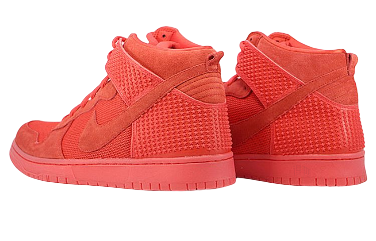 Мужские кроссовки Nike Dunk High Red October (красные) — Светло-красный / светло-красный — фото 3