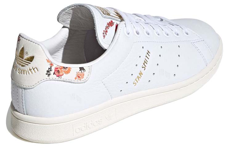 Женские кеды adidas originals StanSmith (бело-золотые) — фото 4