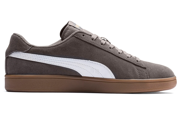 Кеды PUMA Smash v2 (серо-коричневые) — Серый / коричневый — фото 2
