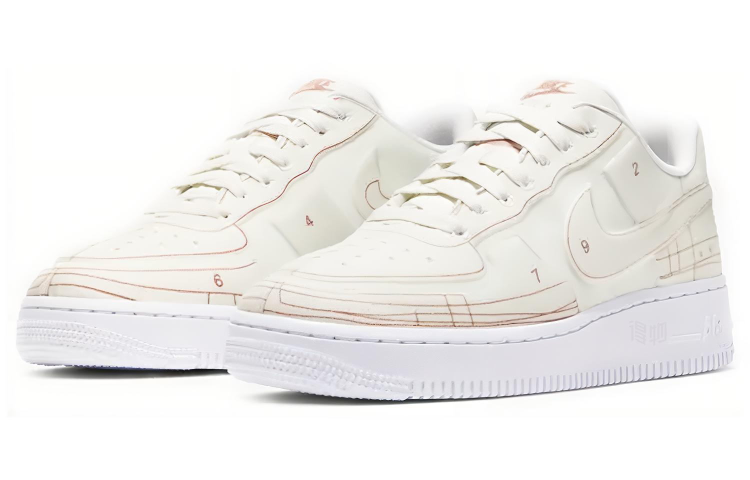Женские кеды Nike Air Force 1 07 lx (бело-красный) — Белыйкрасный — фото 3