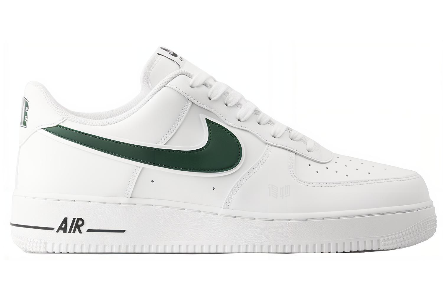 Унисекс кеды Nike Air Force 1 07 (белый с зеленым) — фото 2