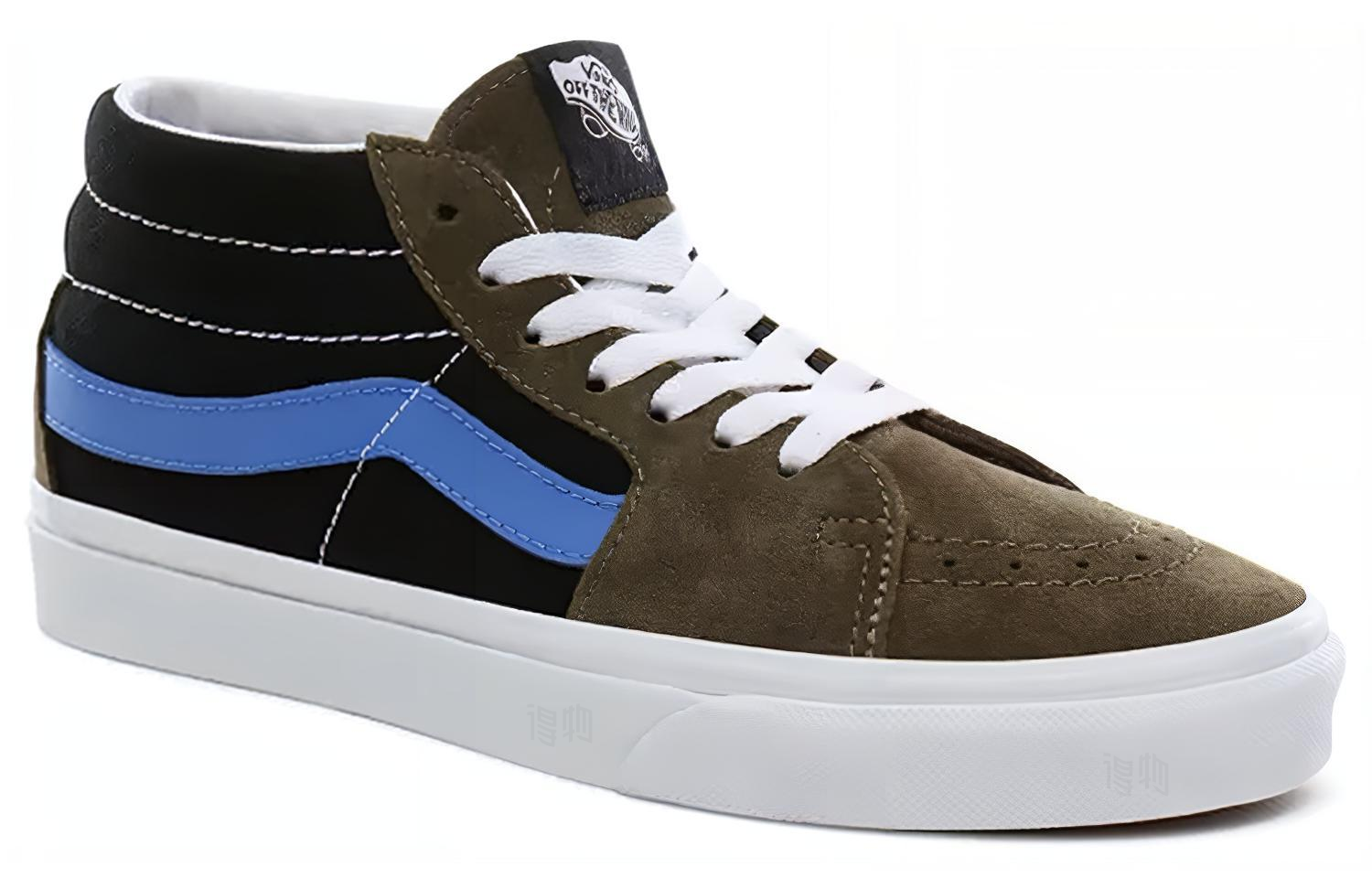 Кеды Vans SK8 (черно-зеленые) — Чёрный / зелёный — фото 3