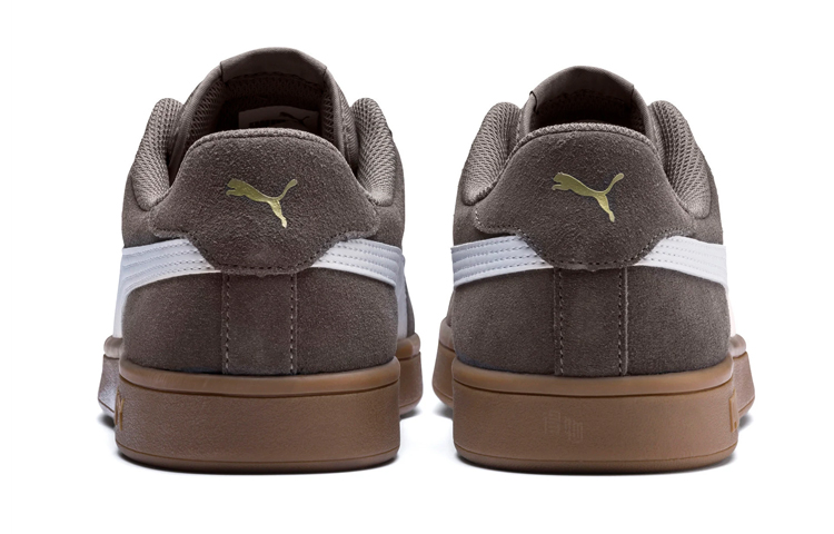 Кеды PUMA Smash v2 (серо-коричневые) — Серый / коричневый — фото 4