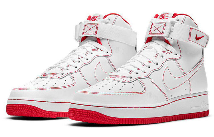 Мужские кеды Nike Air Force 1 7 (бело-красный) — Белый / красный — фото 3
