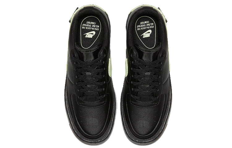 Женские кеды Nike Air Force 1 Jester XX Black and Barely Volt (черные) — Чёрный — фото 3