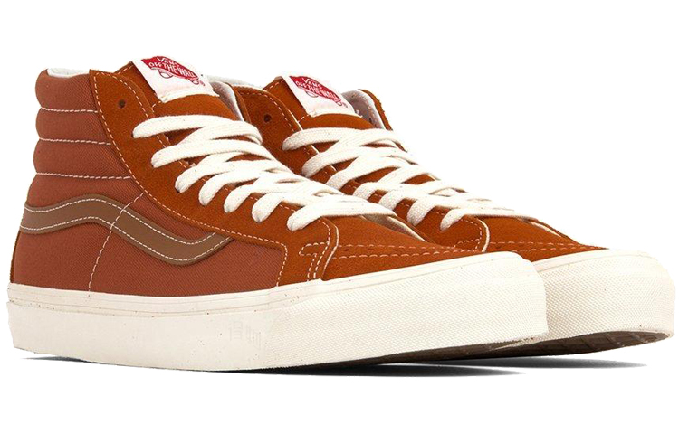 Кеды Vans SK8 Vault (оранжево-белые) — фото 3