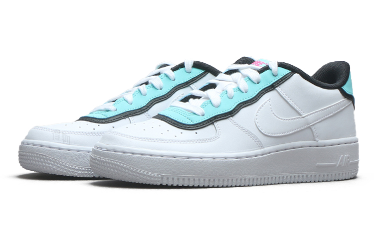 Женские кроссовки Nike Air Force 1 LV8 (белый / черный / синий) — Белый / чёрный / синий — фото 2