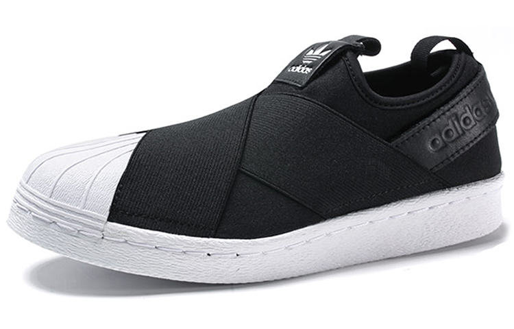 Женские слипоны adidas originals Superstar SlipOn (черно-белые) — Чёрный / белый — фото 2