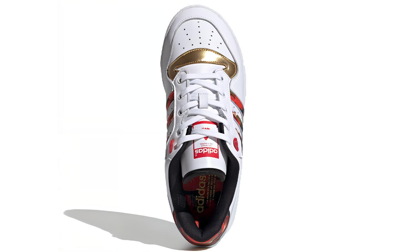 Кеды adidas originals Rivalry Low CNY (черно-золото-красные) — фото 4