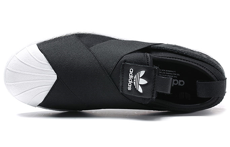Женские слипоны adidas originals Superstar SlipOn (черно-белые) — Чёрный / белый — фото 3