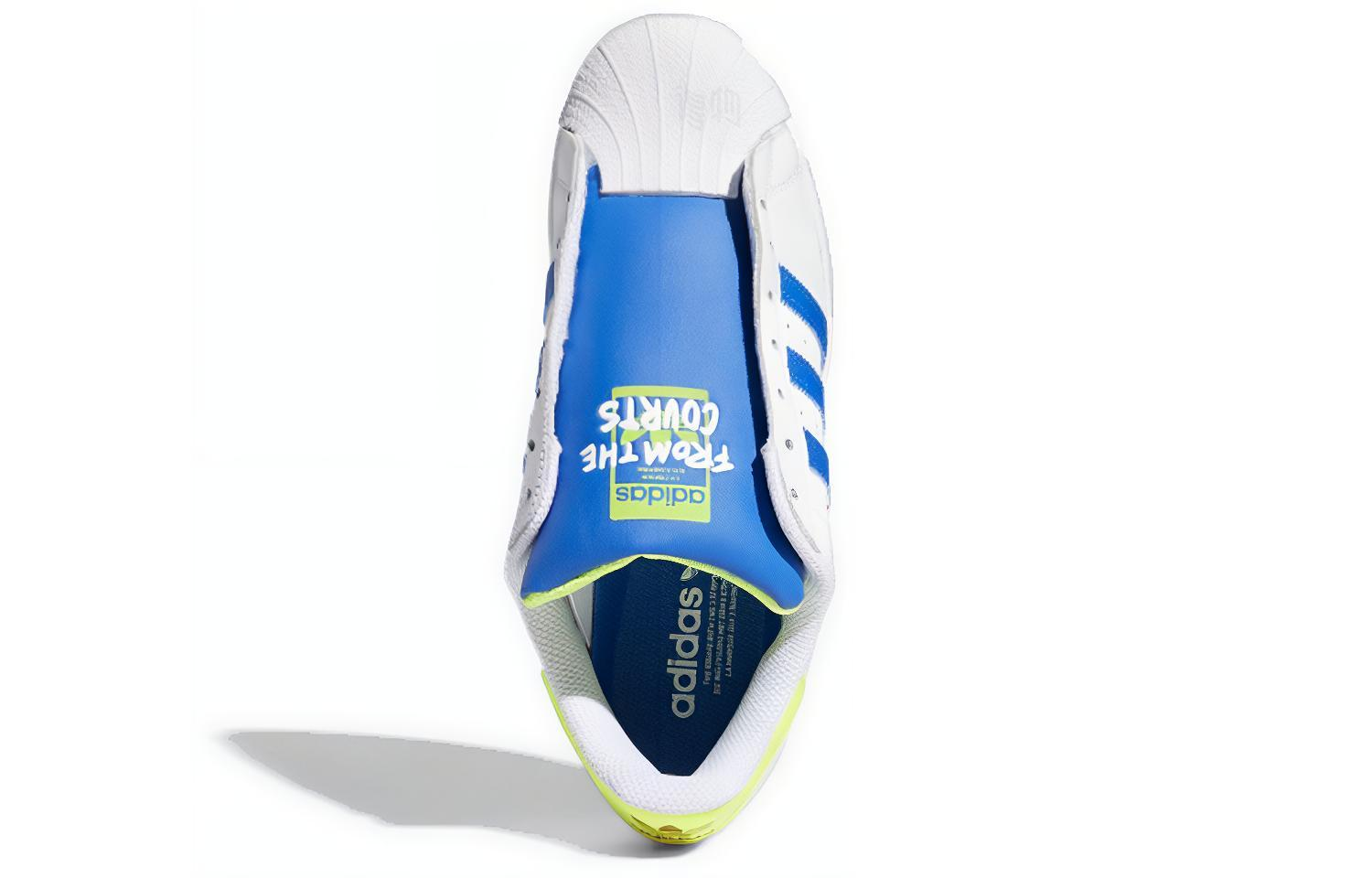Кеды adidas Originals Superstar Laceless (бело-сине-желтые) — фото 4