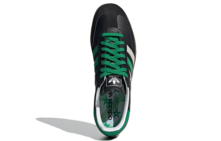 Кеды adidas originals Samba (черно-зелено-серые) — фото 6
