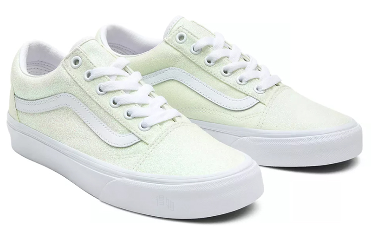 Женские кеды Vans Old Skool Uv Glitter (флуоресцентные зеленые) — фото 3