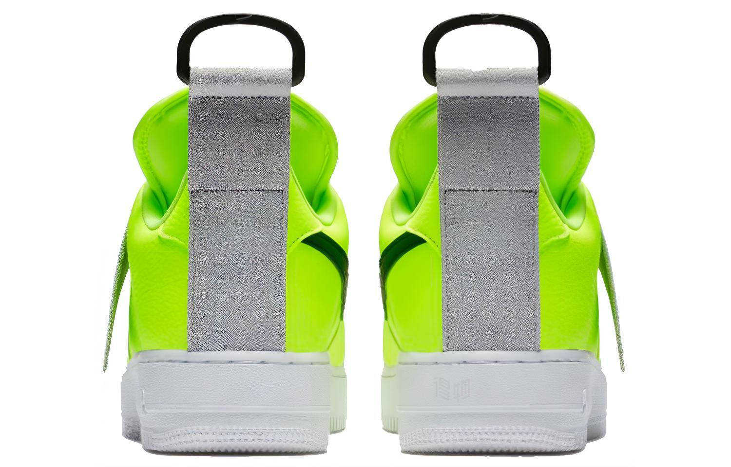 Кроссовки Nike Air Force 1 Utility Sequoia (салатовые) — 荧光绿/黑/白 — фото 4