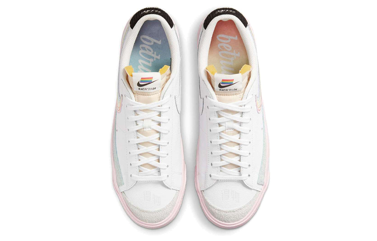 Кеды Nike Blazer 77 VNTG "Be True" (белый / розовый) — 白/粉/彩虹 — фото 4