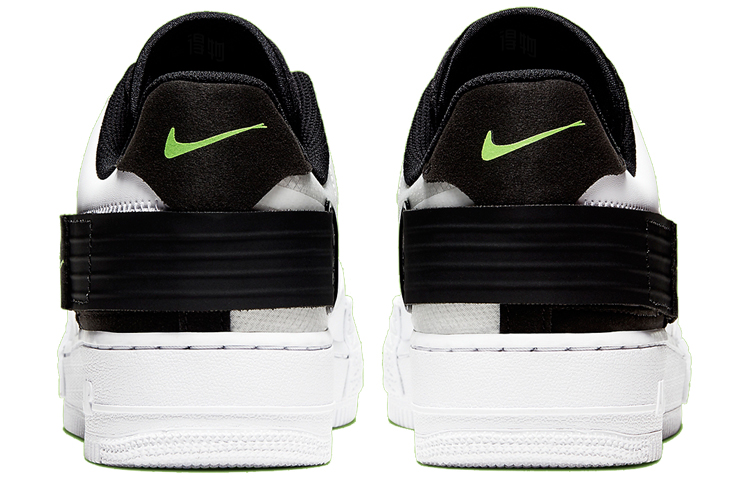 Кеды Nike Air Force 1 Drop Type N.354 (черно-белый) — Чёрный / белый / зелёный — фото 5