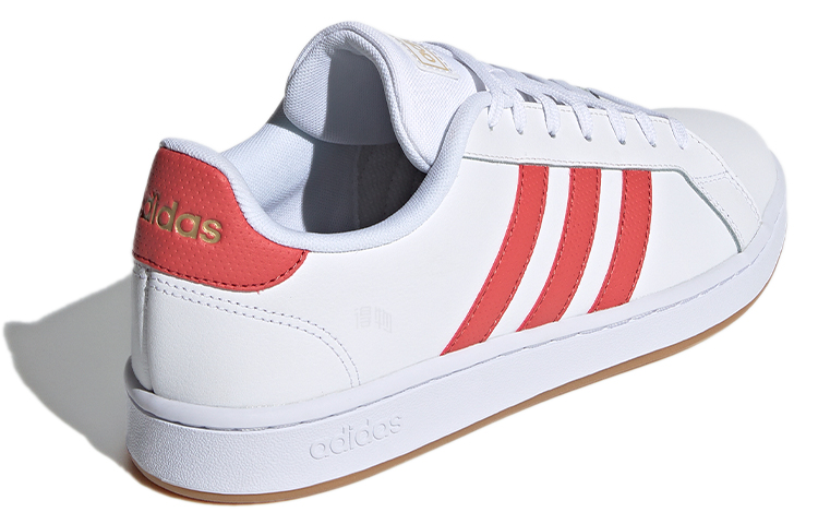 Мужские кеды adidas neo GRAND COURT (белый / красный / золотой) — фото 4