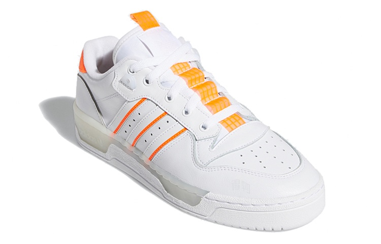 Кеды adidas Originals Rivalry Low (оранжево-белые) — фото 3