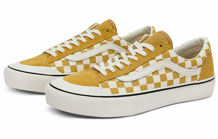 Кеды Vans Style 36 SF (желто-белые) — Жёлтый / белый — фото 2
