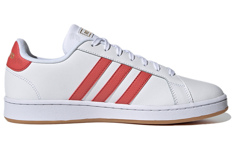 Мужские кеды adidas neo GRAND COURT (белый / красный / золотой) — фото 2