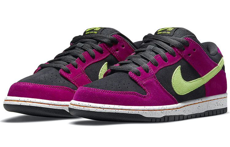Кроссовки Nike Dunk SB pro "red plum" (сливово-черные) — 黑/玫红 — фото 3