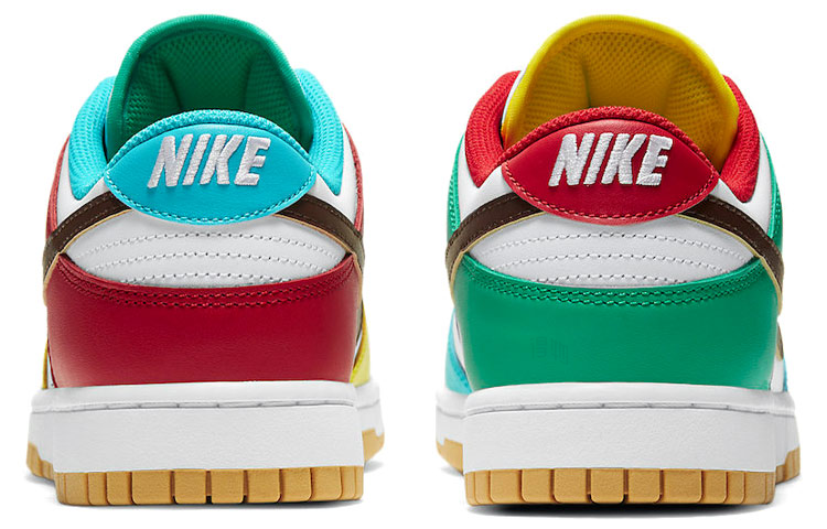 Мужские кроссовки Nike Dunk SE "Free.99" (бело-синие) — Белый / зелёный / синий / жёлтый / красный / коричневый — фото 5