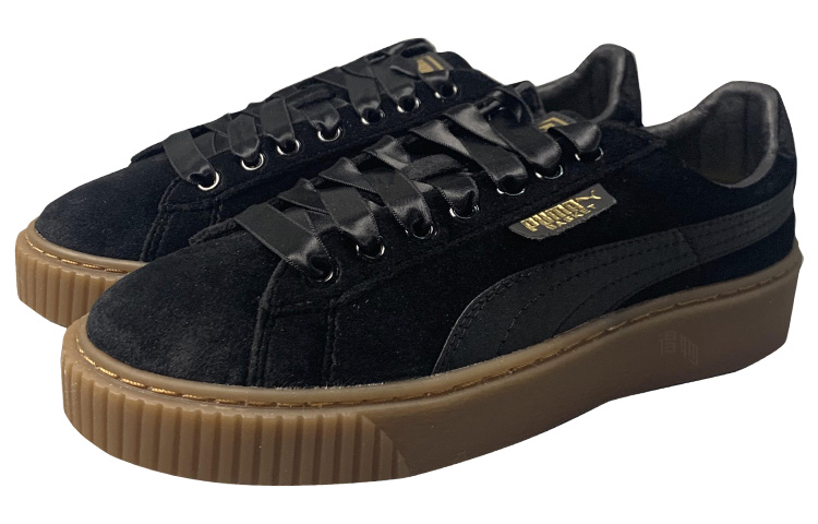 Женские кроссовки PUMA Suede Platform (черные) — фото 3