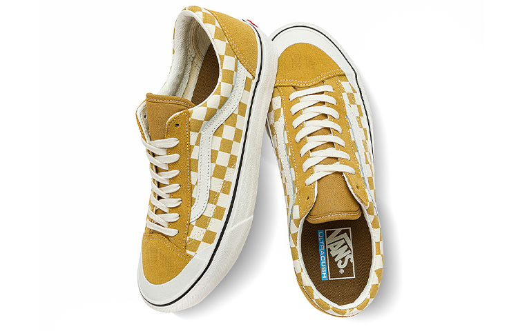 Кеды Vans Style 36 SF (желто-белые) — Жёлтый / белый — фото 4