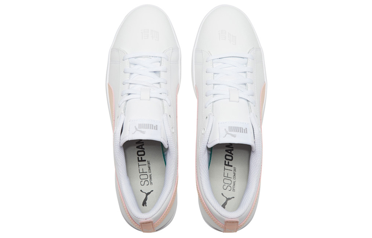 Женские кеды PUMA Smash v2 (бело-розовые) — фото 4
