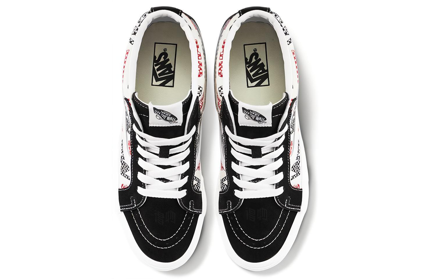 Кеды Vans SK8 Reissue logo (черно-белые) — фото 3