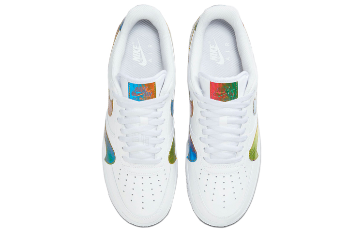 Кроссовки Nike Air Force 1 Multi-Swoosh (белые) — Белый — фото 4